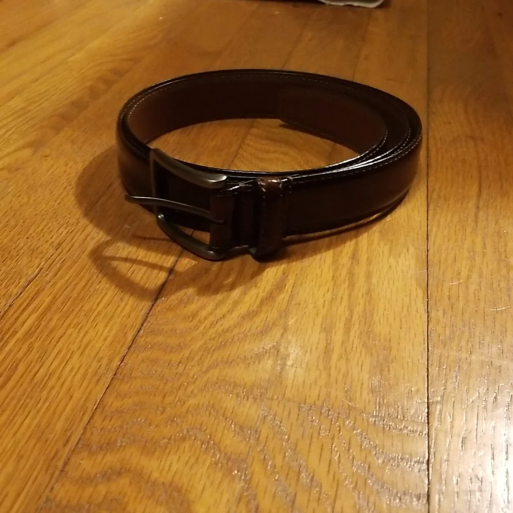 Fatto A Mano Italia Handmade In Italy Brown leather belt, size 44 unisex